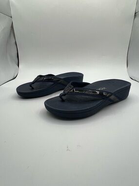 Vionic Orthotic Flip Flop Sandals | Navy | Size 10 | Arch Support Comfort